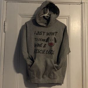 Wine and dogs hoodie